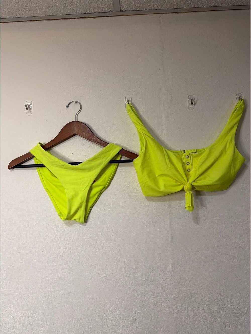 Neon Yellow Two-Piece Bikini Swimsuit